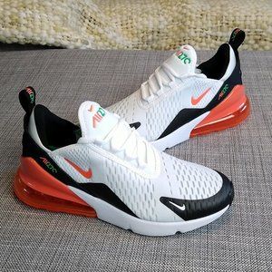 Nike Air Max 270 White Orange Size 8.5 NEW!